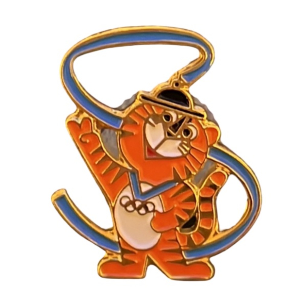 Vintage Retro Y2K  Olympic Lion Enamel Traders Lapel Pin